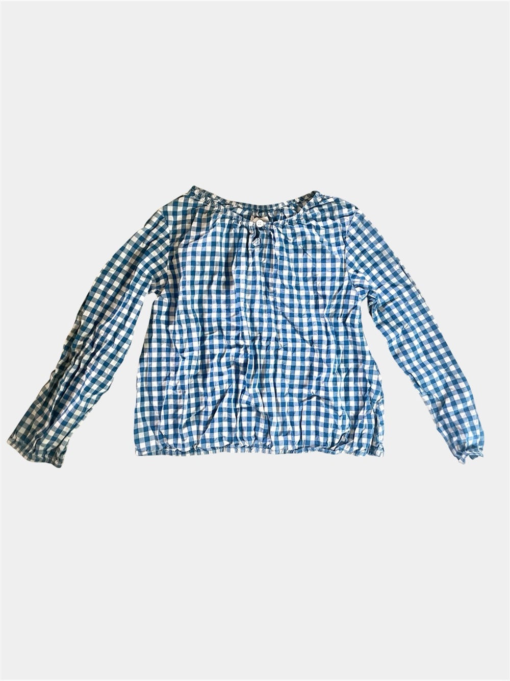 Olive Juice Girls Blue Gingham Shirt